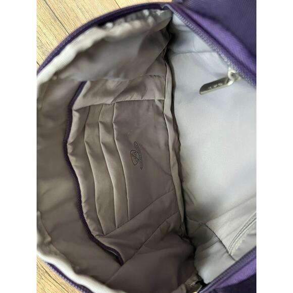 $120 Travelon Anti-Theft RFID Crossbody Purple Classic Essential Messenger Bag - Picture 3 of 6